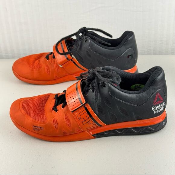 Reebok CrossFit Lifter 2.0 Orange/Black Athletic Gym Shoes Men’s Size 9 EUR 42